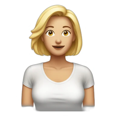 mature female semi wearing transparent t-shirt sticker
