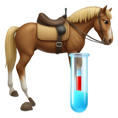 Test tube with legs on a horse sticker