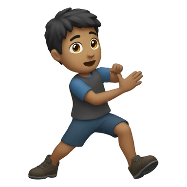 person throwing small rock sticker