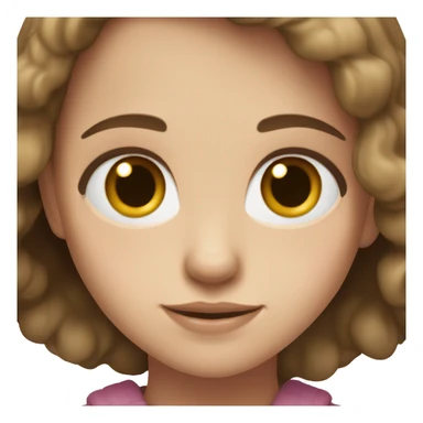 girl with brown hair, hazel eyes and fair skin sticker