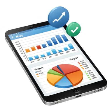 report with charts sticker