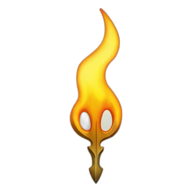 flame shaped as a ukrainian trident sticker