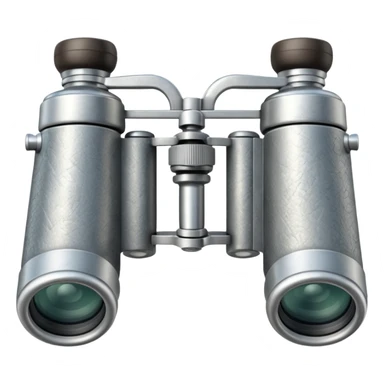 silver binoculars vintage sticker