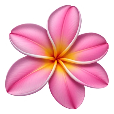 pink plumeria flower sticker