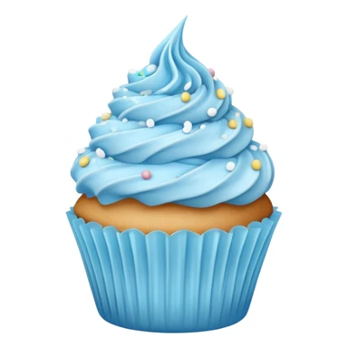 Light blue cupcake sticker
