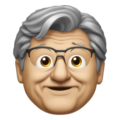 jean luc mélanchon avec un nez rouge de clown sticker