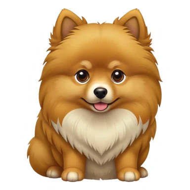 Una perro, tipo pomerania, de color marron-amarillo  sticker