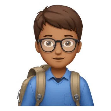 a student boy with the backpack sticker