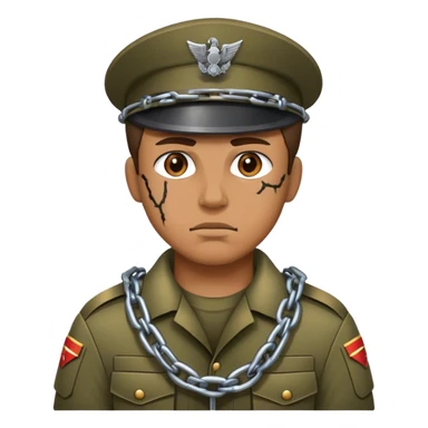 A soldier chained up sticker
