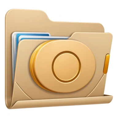 empty folder icon, simple, neutral color, no contents visible sticker