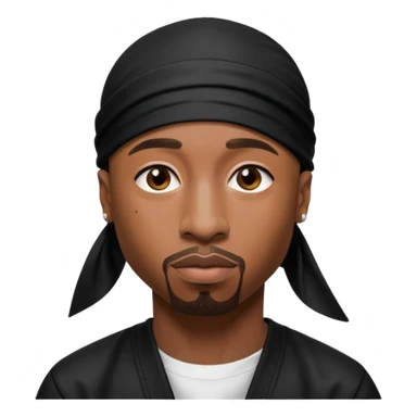 2Pac only face and durage sticker