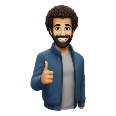 Mo salah thumps up sticker