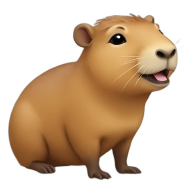 Capybara happy sticker