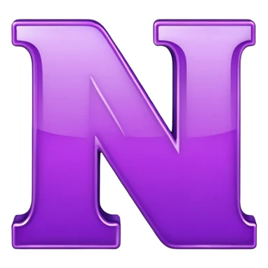letter n purple sticker