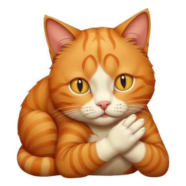 A cat holding its forehead with its paw because it has a headache sticker