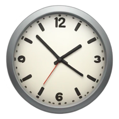 clock ticking sticker