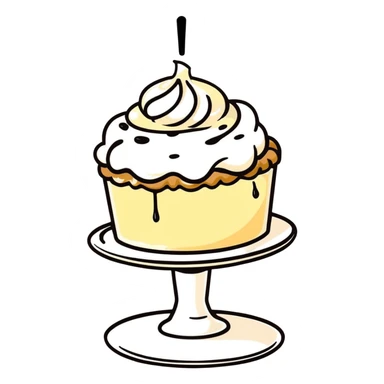 cream pie splat, exaggerated splash sticker