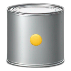a tin of paint grey color sticker