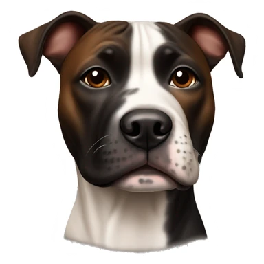Realistic black and brown staffy dog sticker