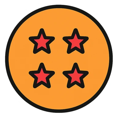 esfera del dragón de 4 estrellas sticker