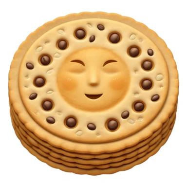 un crackers aux graines en mode emoji google sticker
