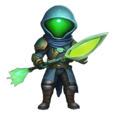 alien ranger futuristic roguelike rpg style inspired by slay thee spire sticker