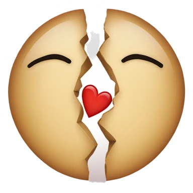 A broken heart Only one broken side sticker