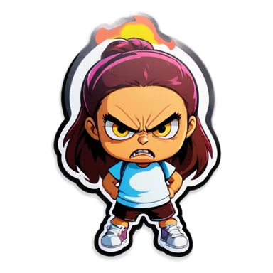 Myla angry sticker
