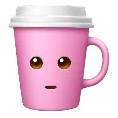 Pink coffee cup sticker