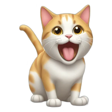 cat licking bum sticker