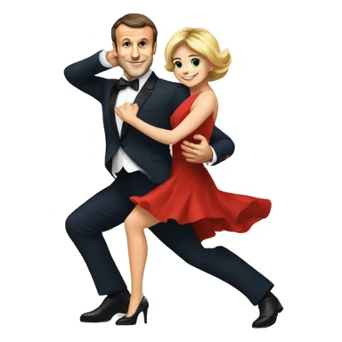 Emmanuel macron qui danse le tango sticker