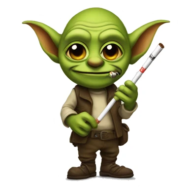 Goblin with a ciggarette sticker