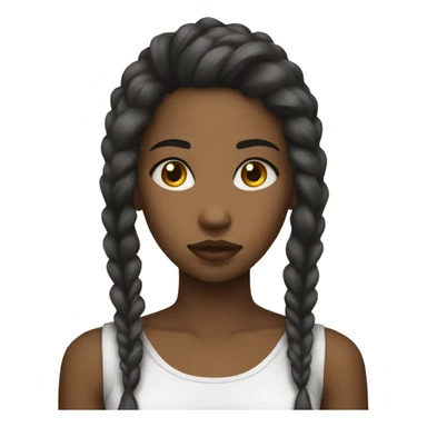 Black teen girl is sad sticker