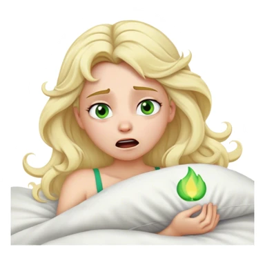 Cinematic Funny Aurora Portrait Emoji, Looking confused as she wakes up, hair a complete mess, blinking sleepily, the struggle of waking up beautifully captured in a hilarious yet endearing moment! sticker