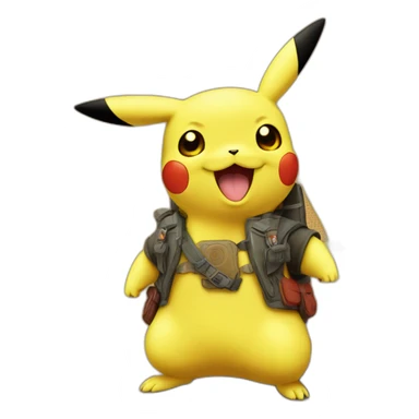 Pikachu sur dracaufeu sticker