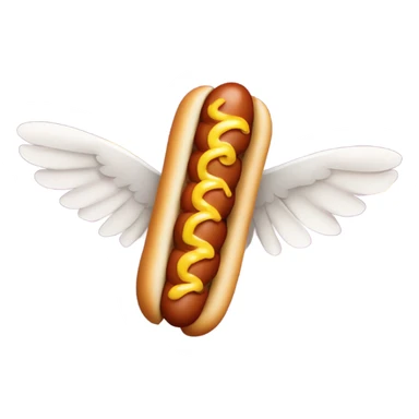 A hotdog with wings  sticker