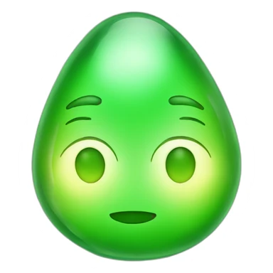 Glowing green glass sticker