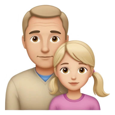 Father and daughter  sticker