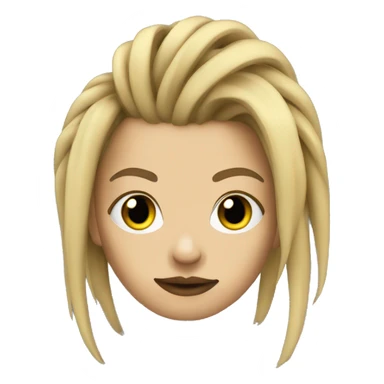 Punk girl dreads blonde sticker