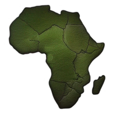 Le continent Africain simplement de couleur noire sticker