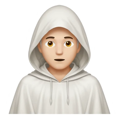 Make a guy in a ghost outfit with a point top sticker