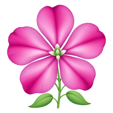 sweetpea flower, pink with dotted center, emoji style sticker