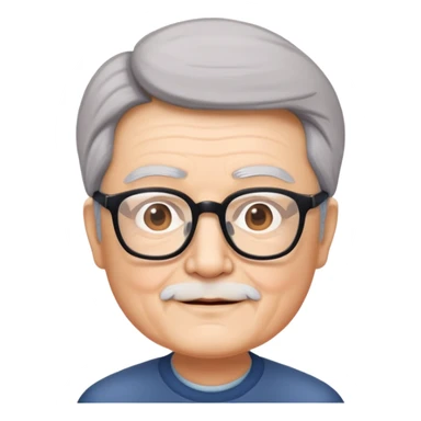 "- Nam
- 70 tuổi
- Da trắng, tóc mái chéo
- Mặt vuông
- Đeo kính
" sticker