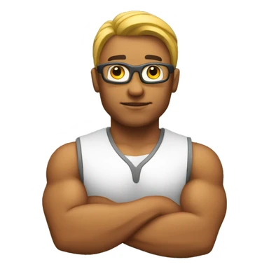 a programmer with muscles sticker