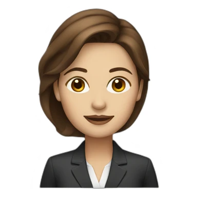 business woman with brown hair sticker