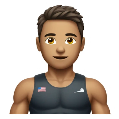 Triatleta niño musculoso sticker