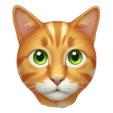 orange-cat-green-eyes sticker