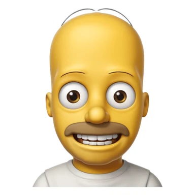 Homer Simpson with big eyes sticker