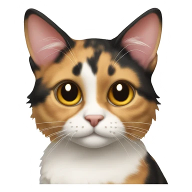 Calico bobtail cat sticker
