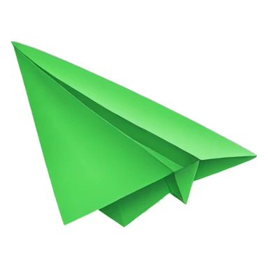 green paper plane sticker
